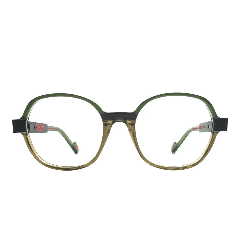 Etnia Barcelona Eyeglasses Frames CHROMA N42 GRBR Green Brown Olive 52-19-140